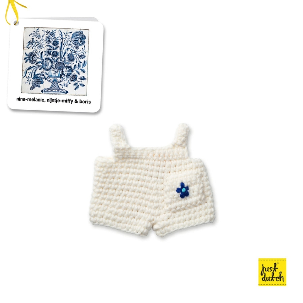 NWT Just Dutch Let's Dress Up | Handmade Mini Delft Blue Dress White Overall